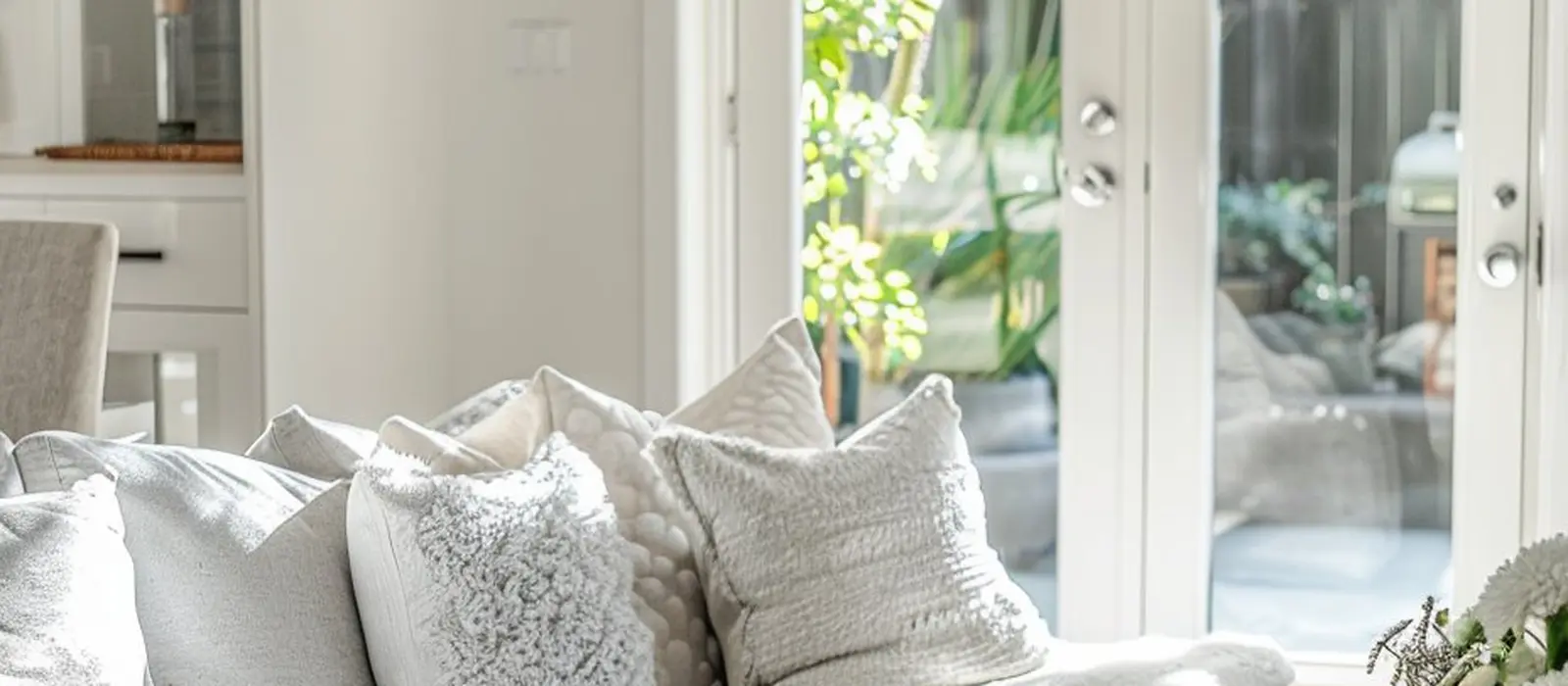 Freshly cleaned modern living room