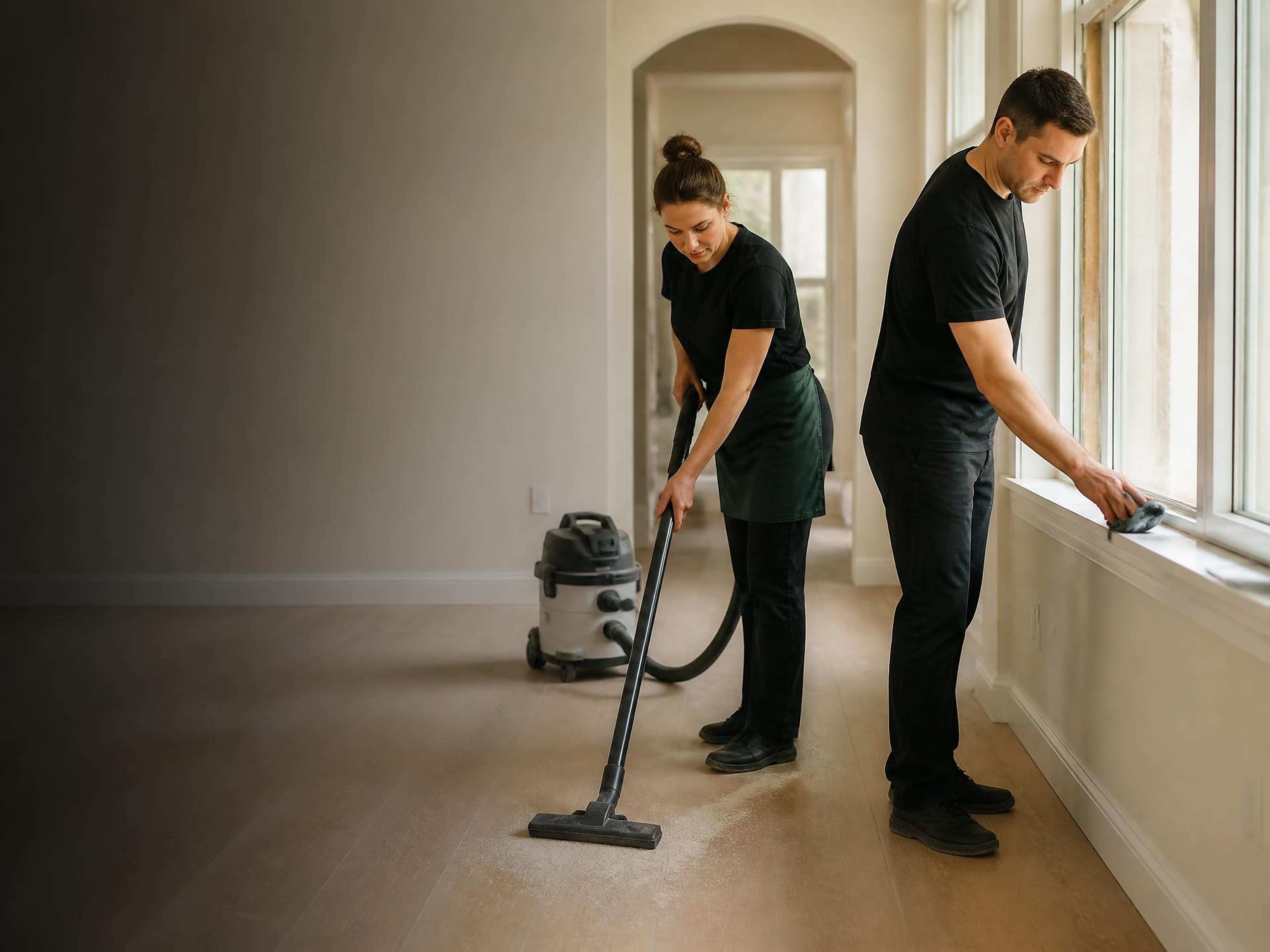Professional post-construction cleaning service