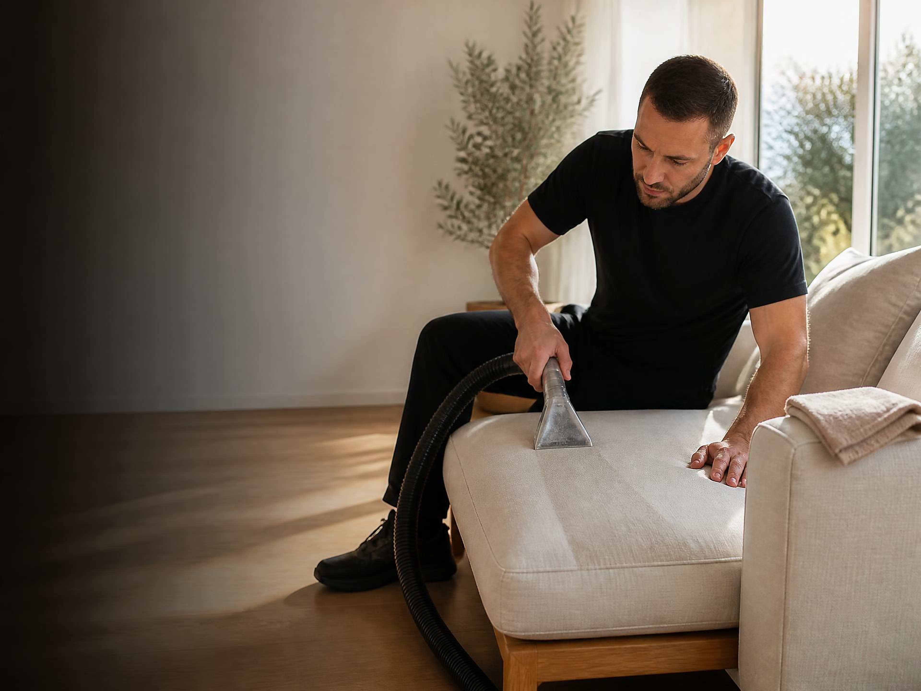 Professional upholstery cleaning service