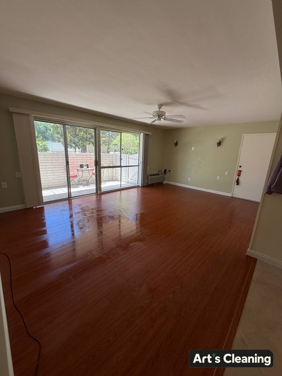 Empty room with clean wood flooring