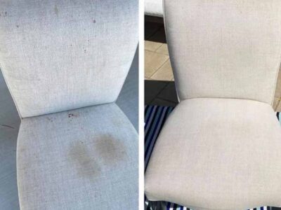 Before and After Upholstery Cleaning